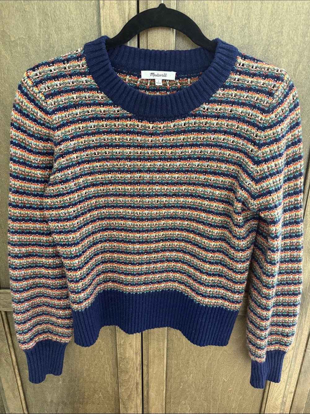 Madewell Tensley Sweater. Merino wool/Cotton blend.  Featured in movies & TV.